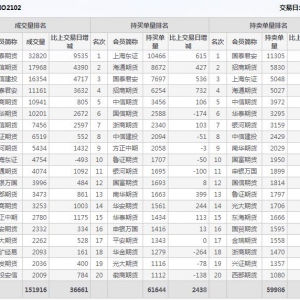 1月21日滬深300股指期權(quán)2月份合約（IO2102）持倉一覽表