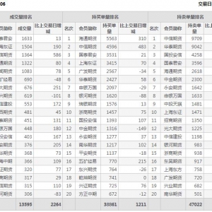 2021年2月8日IC中證500股指期貨1月份合約（IC2106）持倉