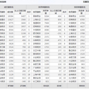 2月10日滬深300股指期權3月份合約（IO2103）持倉一覽表