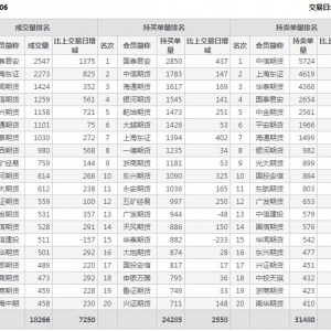 2021年2月18日滬深300股指期貨06月份合約（IF2106）持倉一覽表