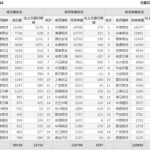 2022年10月28日IC中證500股指期貨12月份合約（IC2212）持倉