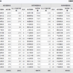 2022年10月28日IC中證500股指期貨03月份合約（IC2303）持倉