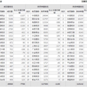 2022年11月3日IC中證500股指期貨12月份合約（IC2212）持倉