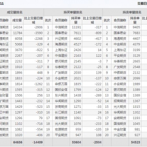 2022年11月8日IC中證500股指期貨11月份合約（IC2211）持倉