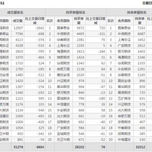 2022年11月8日IC中證500股指期貨11月份合約（IC2211）持倉