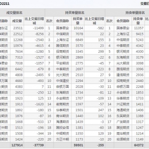 2022年11月8日滬深300股指期權11月份合約（IO2211）持倉一覽表