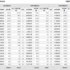 2022年11月8日滬深300股指期權12月份合約（IO2212）持倉一覽表