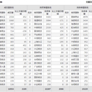 2022年11月9日IC中證500股指期貨06月份合約（IC2306）持倉