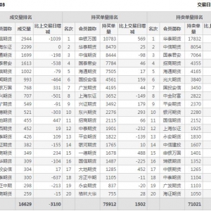 2022年11月14日IC中證500股指期貨03月份合約（IC2303）持倉