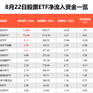 資金借道股票ETF再現“越跌越買，大跌大買！”